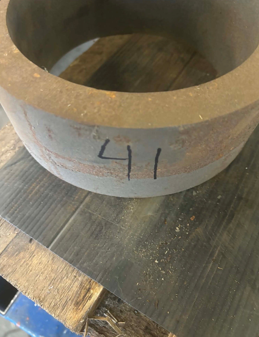 Rør i sort stål, Ø203.03, Ø158.95, L=72mm – Aksler & Rør