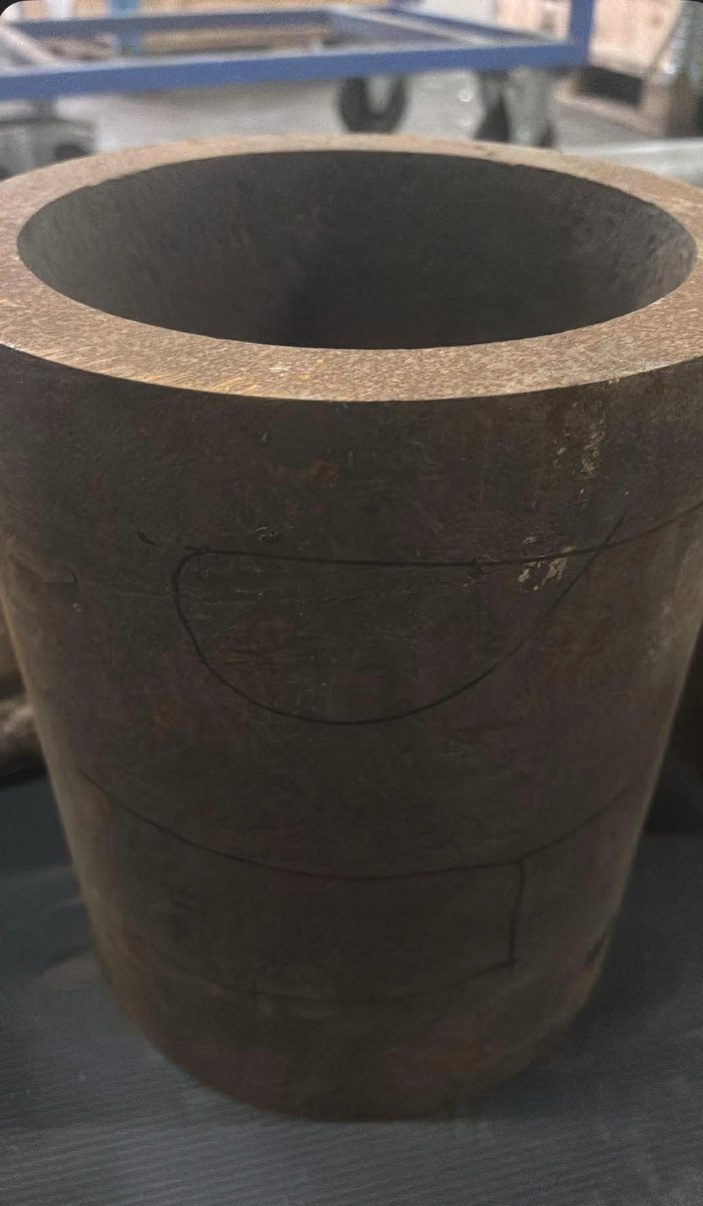 Emne rør i sort stål, Ø241.4, Ø188.04, L=290mm – Aksler & Rør