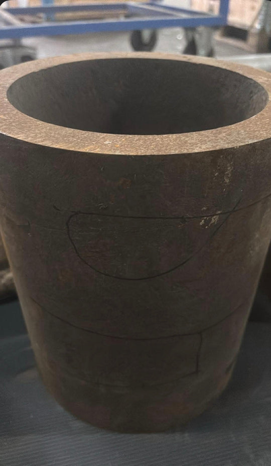 Emne rør i sort stål, Ø241.4, Ø188.04, L=290mm – Aksler & Rør