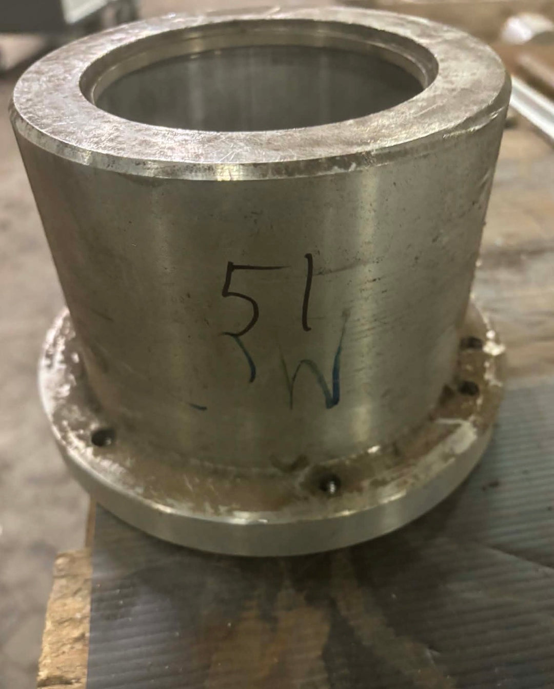 Rør Rustfri stål, Ø189.24, Ø101.69, L=124mm – Aksler & Rør