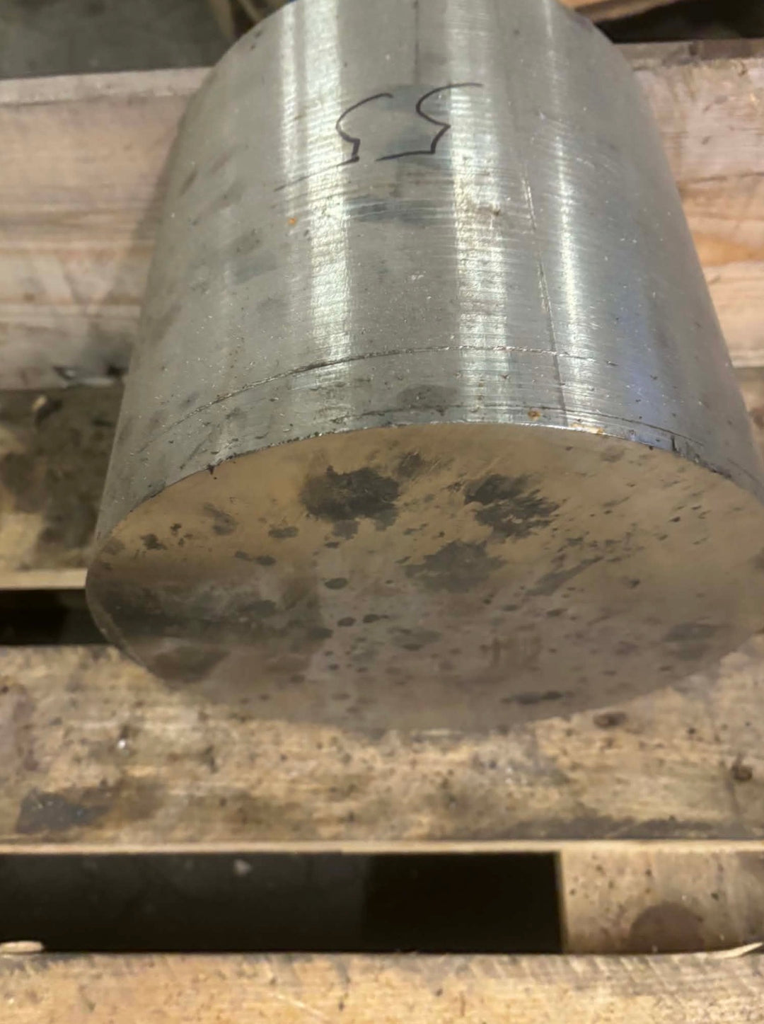 Aksel i rustfrit stål, Ø240, L=220mm – Aksler & Rør