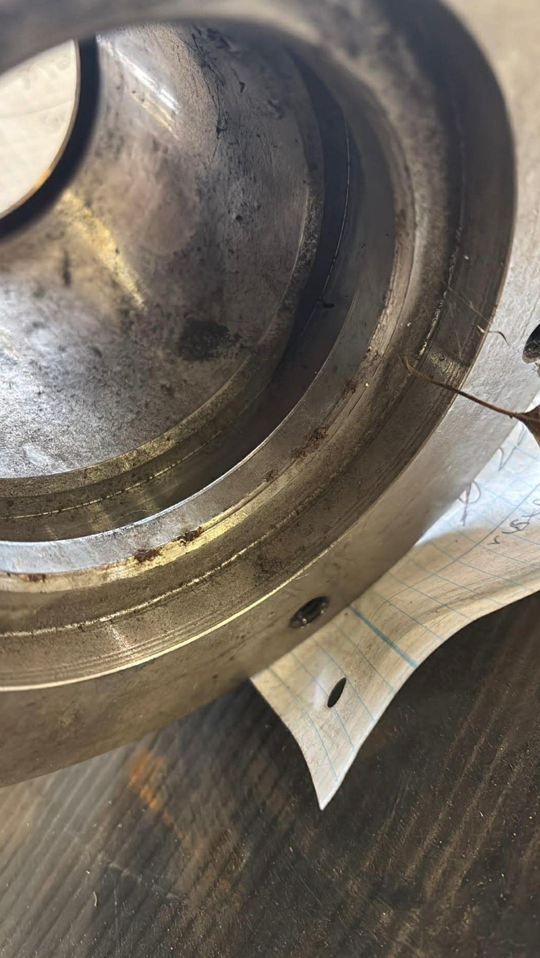 Rør emne i rustfrit stål, Ø115.02, Ø68.2, L=117mm – Aksler & Rør