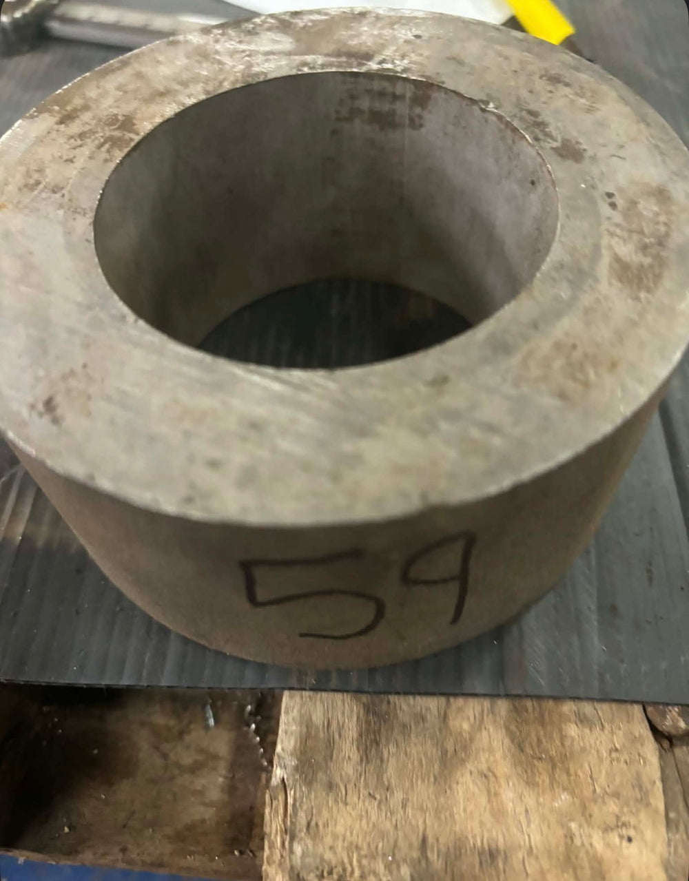 Rør emne i rustfrit stål, Ø113.91, Ø68.37, L=50mm – Aksler & Rør