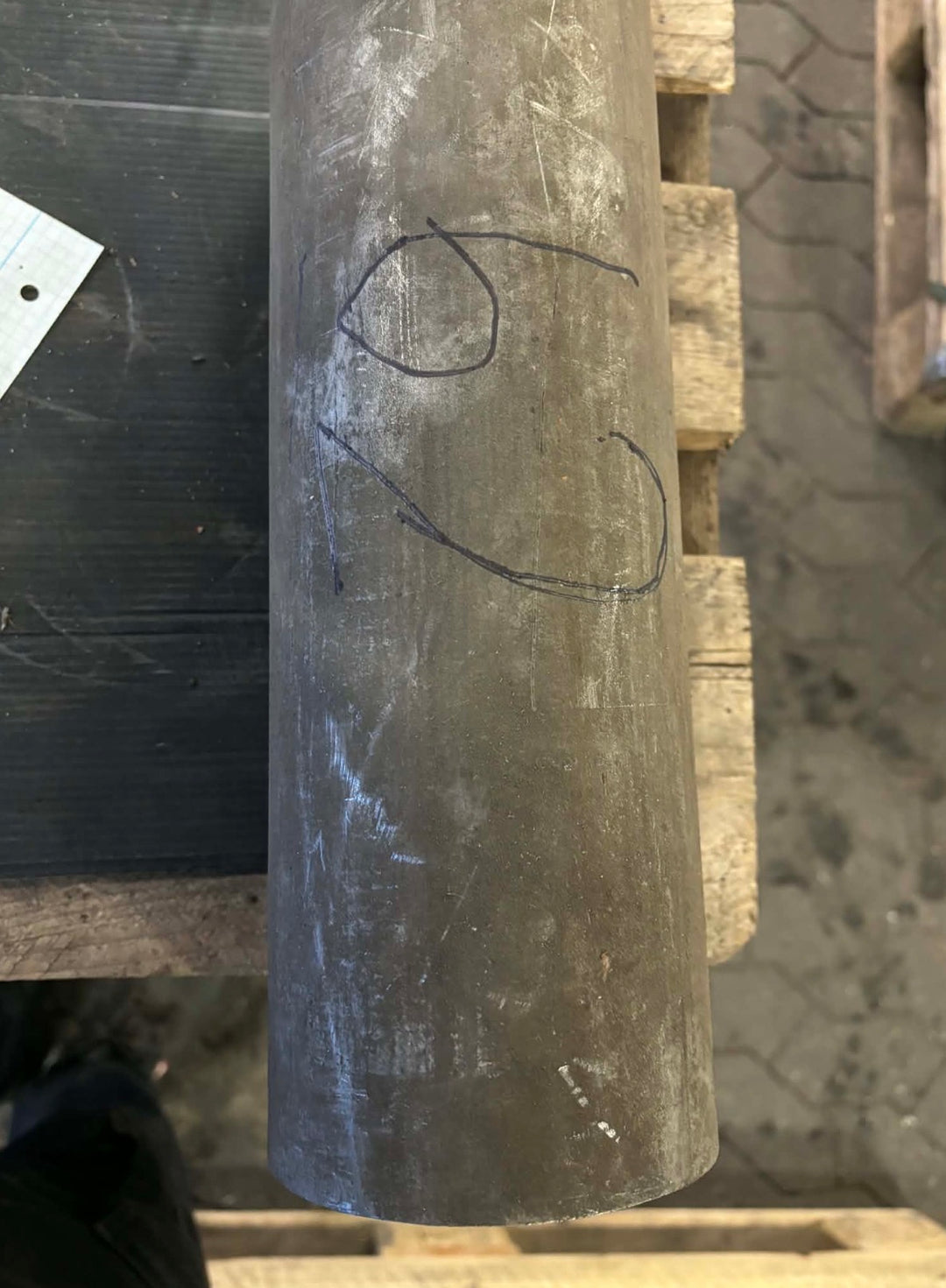 Rør Emne i rustfrit stål, Ø114.04, Ø109.86, L=348mm