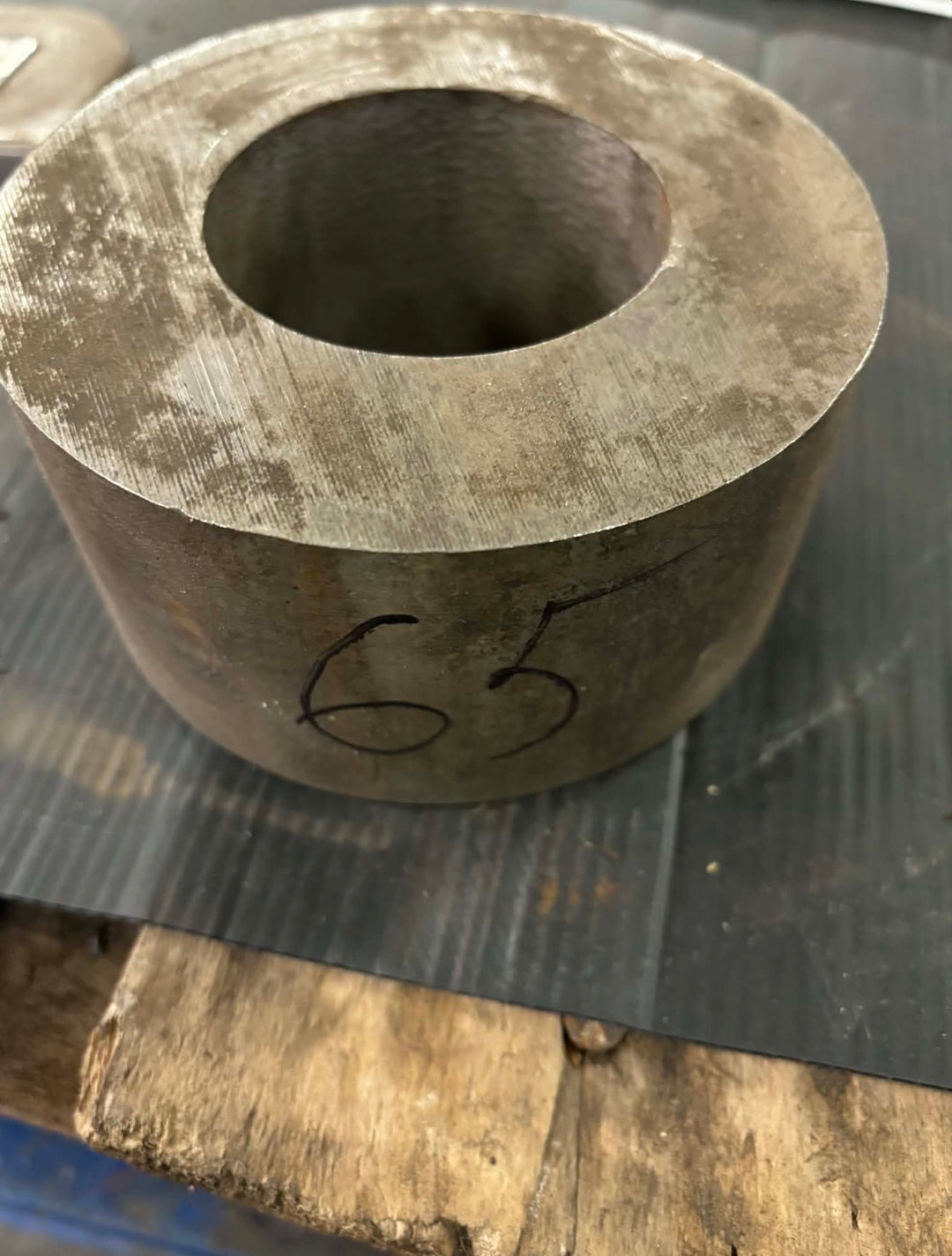 Rør emne i rustfrit stål, Ø119.6, Ø62.98, L=58mm – Aksler & Rør