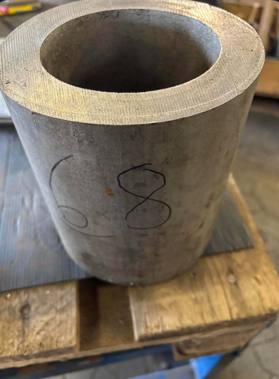 Rør emne i rustfrit stål, Ø162.14, Ø110.72, L=180mm