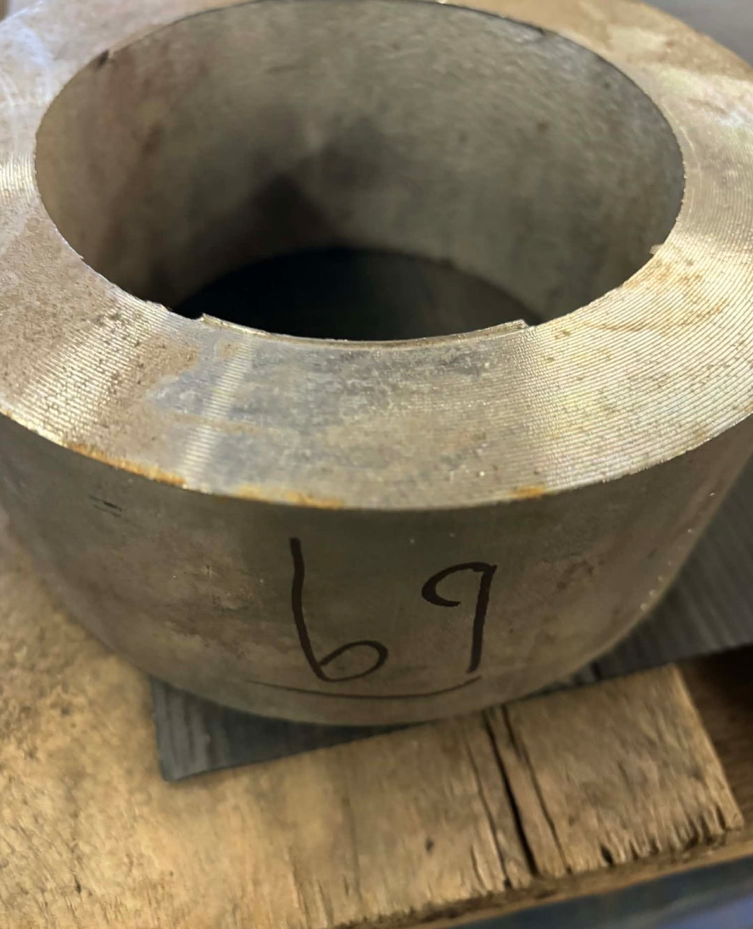 Rør emne i rustfrit stål, Ø162.37, Ø110.34, L=68mm – Aksler & Rør