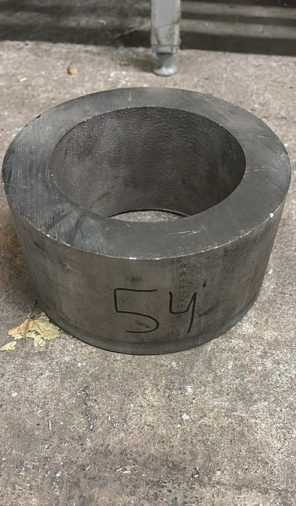 Emne rør i rustfrit stål, Ø161.98, Ø110.89, L=162mm – Aksler & Rør
