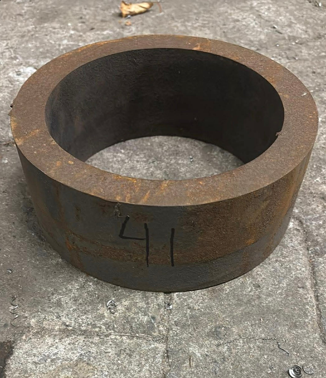 Rør i sort stål, Ø203.03, Ø158.95, L=72mm – Aksler & Rør