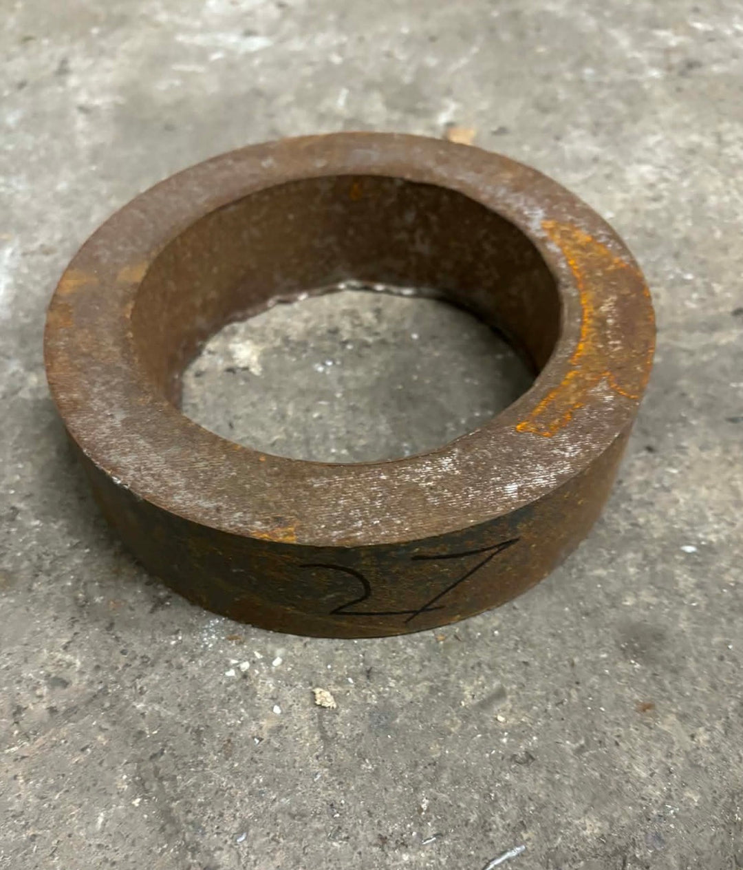 Emne rør i sort stål, Ø141.33, Ø99.28, L=37mm