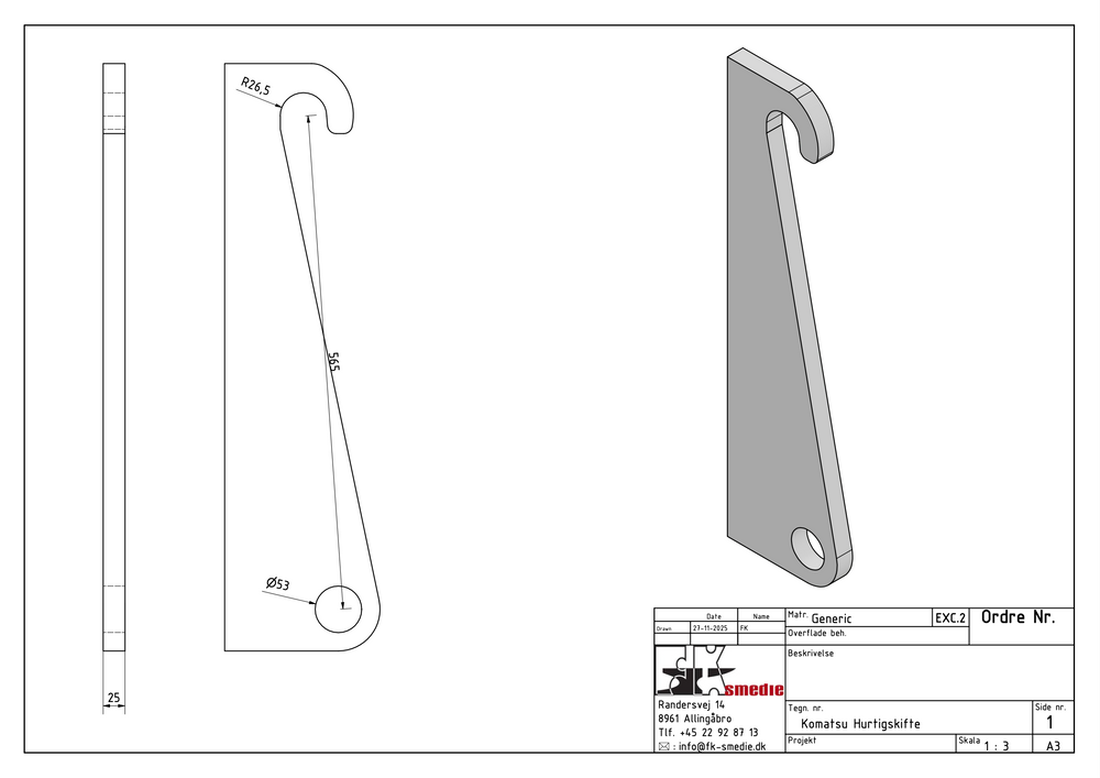 Komatsu – Beslag (Maskine)