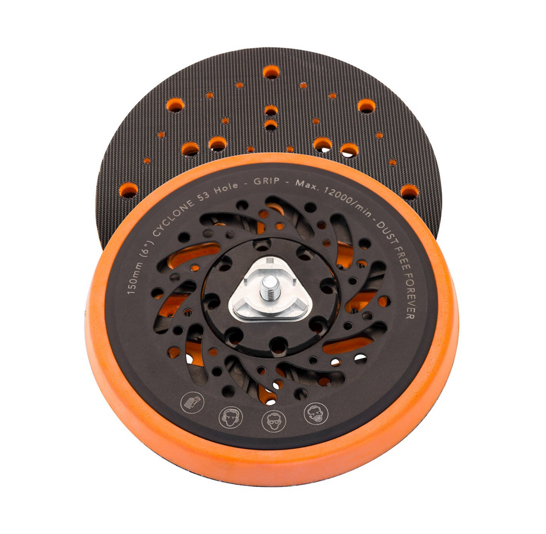 LUUPOflex bagskive CYCLONE™ For velcrorondel 150mm x 8mm+5/16" UNF Multi-Holes