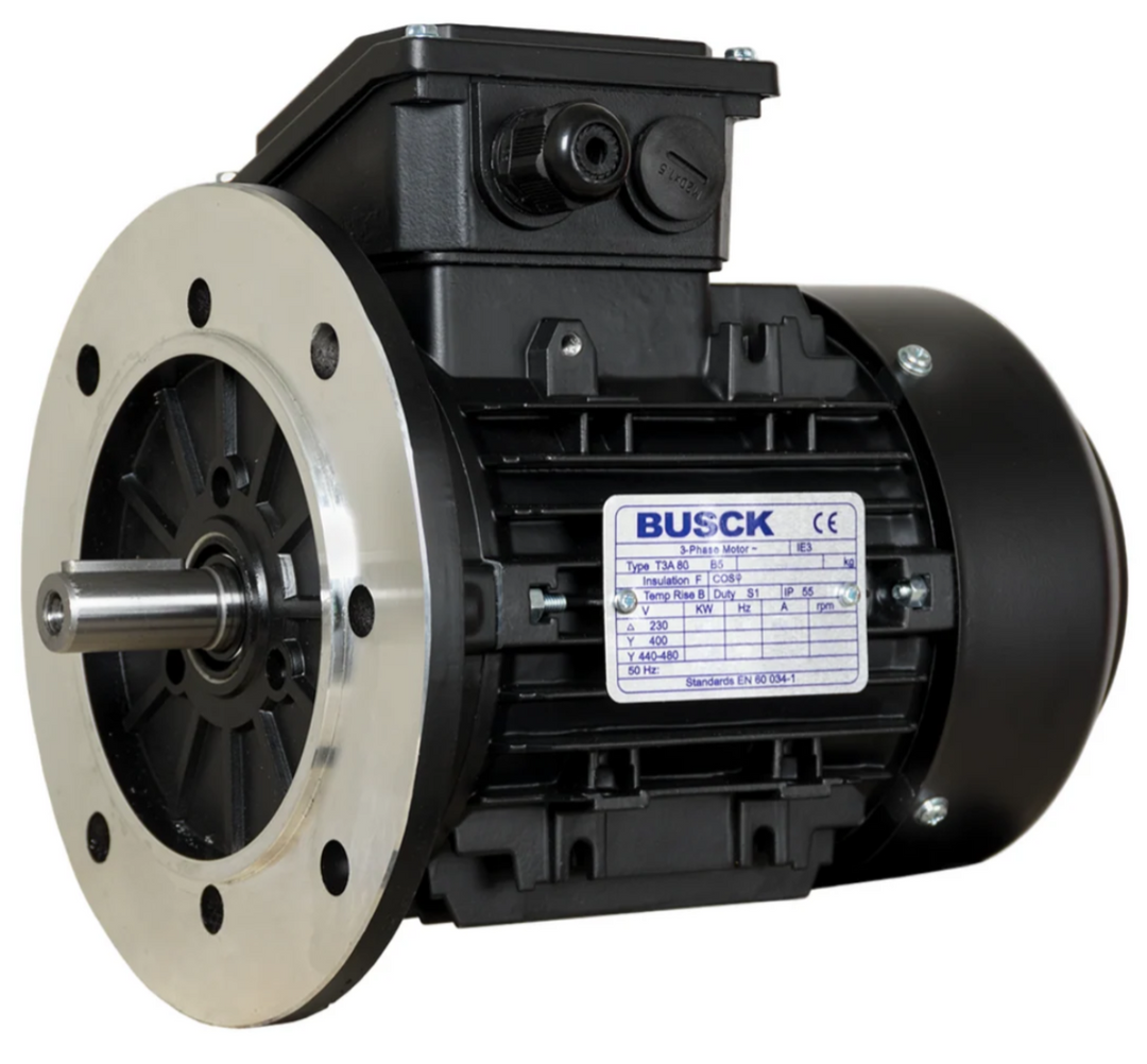 Busck el-motor 0,12kW | 0,16hk, 2840 rpm, 2-polet, B5 flangemotor, 3-faset