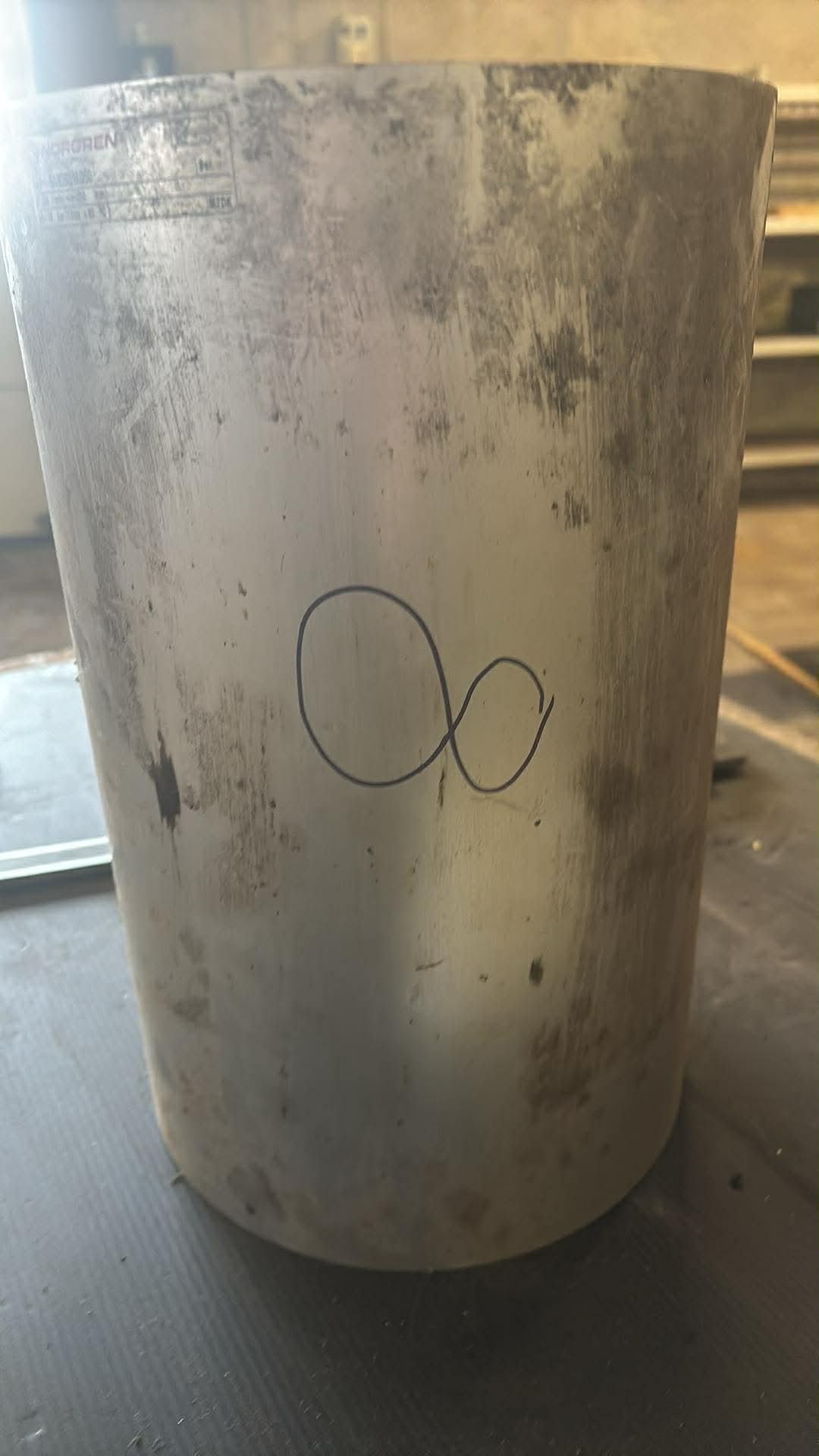 Rør Aluminium, Ø210.29, Ø199.9, L=330mm – Profiler & Rør