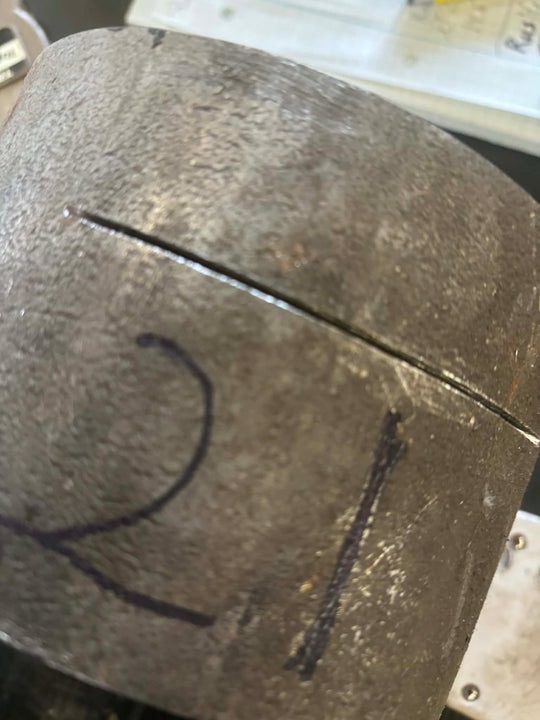 Rør i rustfrit stål, Ø151.04, Ø103.11, L=92mm