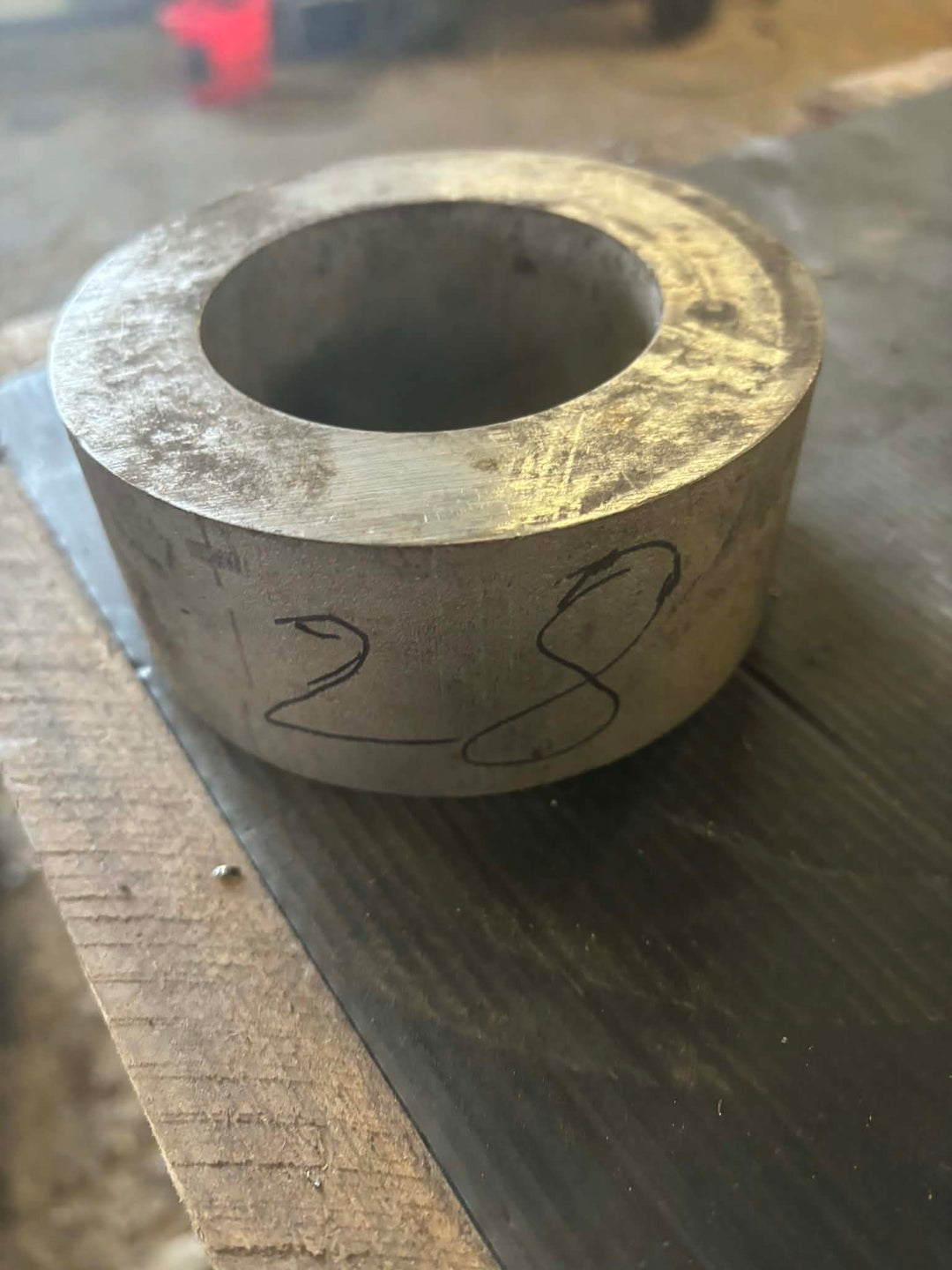 Rør i rustfrit stål, Ø113.9, Ø69,17, L=49mm