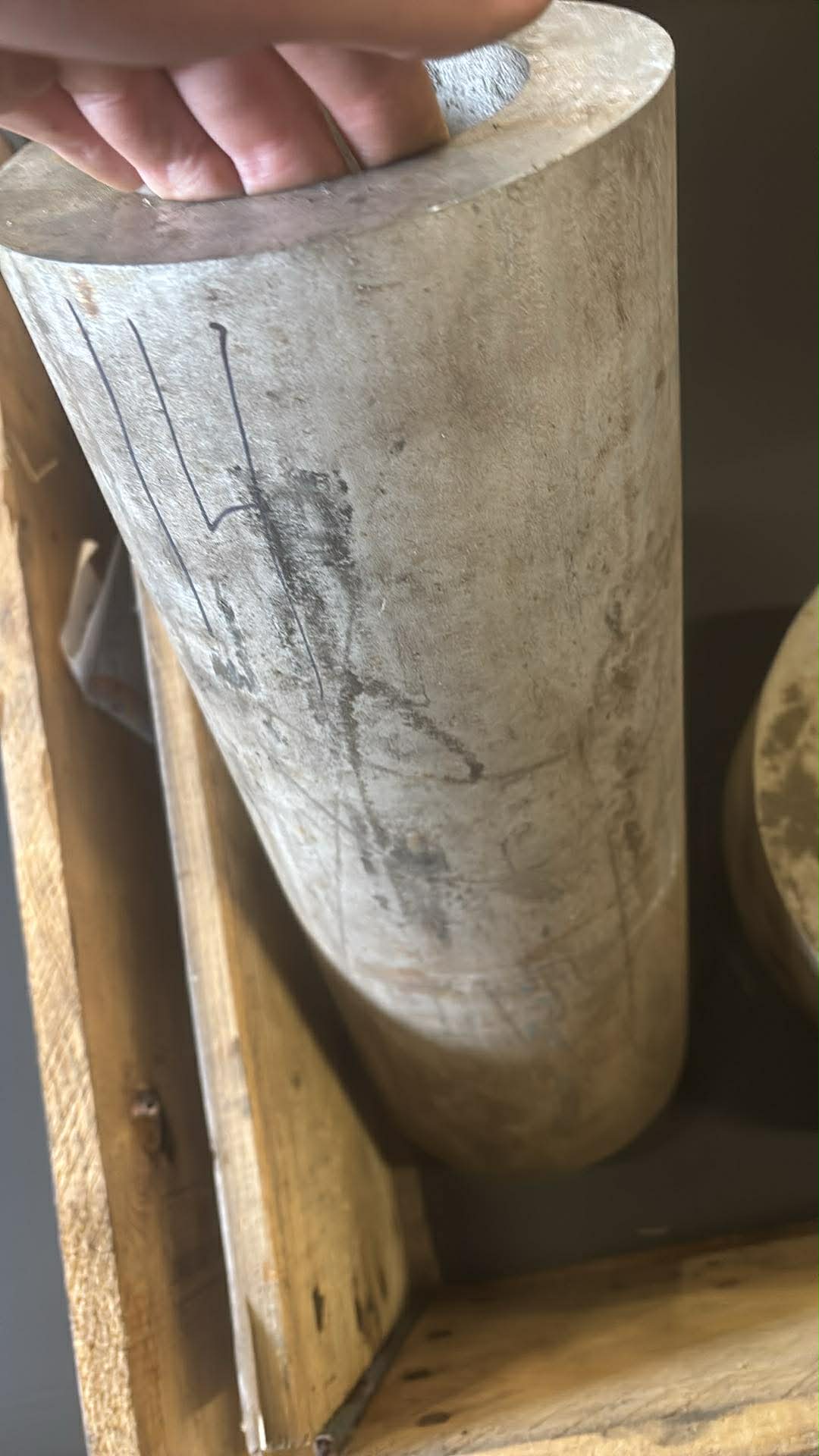 Rør i rustfrit stål, Ø151,67, Ø91,3, L=392mm – Aksler & Rør