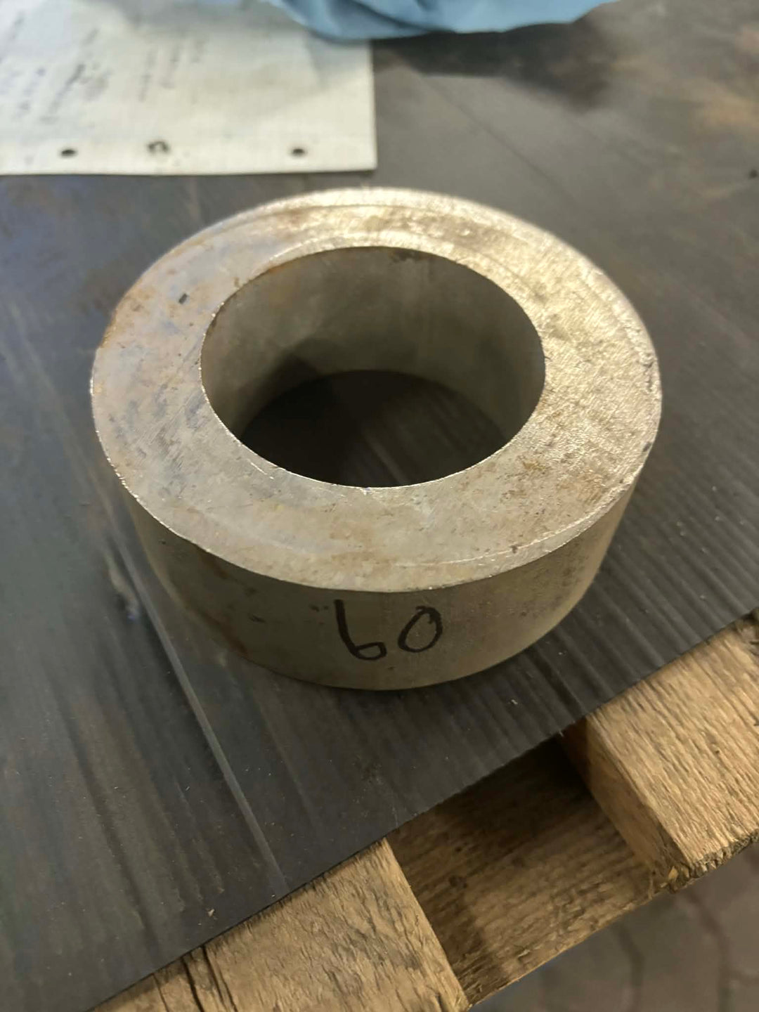 Rør emne i rustfrit stål, Ø1113.98, Ø69.01, L=39mm – Aksler & Rør